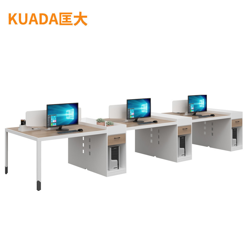 匡大办公桌 现代简约员工桌 4.8米六人位职员桌 KDT-FP688C-6