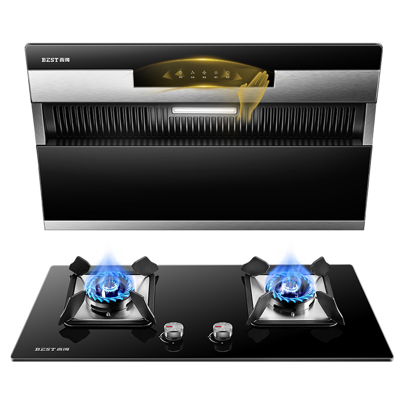 华帝 百得(BEST) E111C+QE20S烟灶套餐 侧吸式触控抽油烟机 燃气灶 天然气灶 烟机灶具套餐 (天然气)高清大图