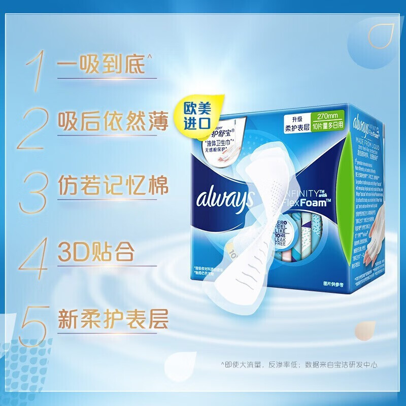 护舒宝 未来感极护液体卫生巾量多日用10片高清大图