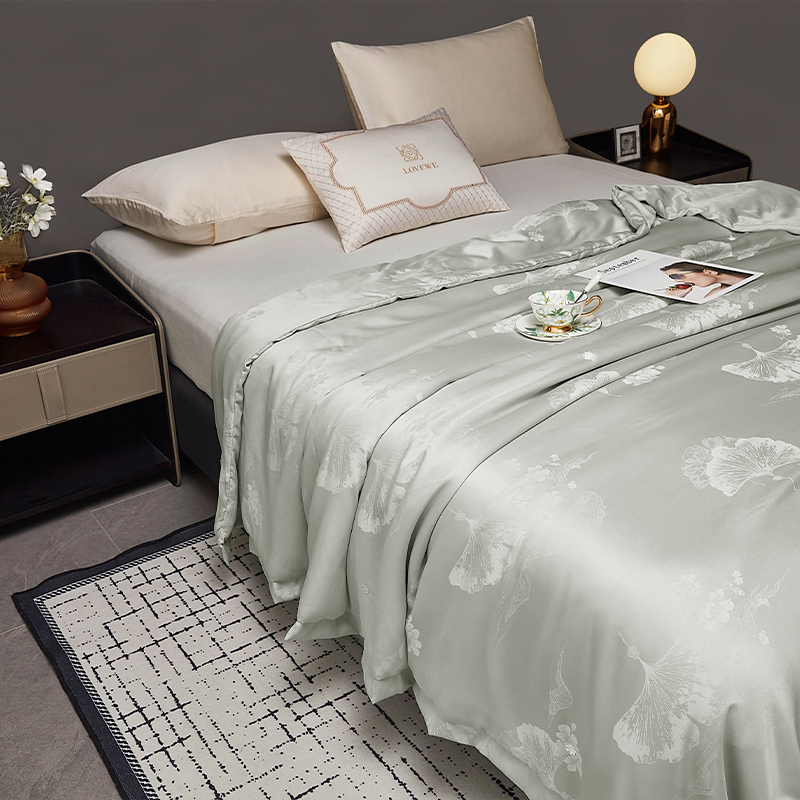 唐纳家纺 莫代尔提花蚕丝被-松烟墨 200*230CM/1500G- TN-SQ25021高清大图