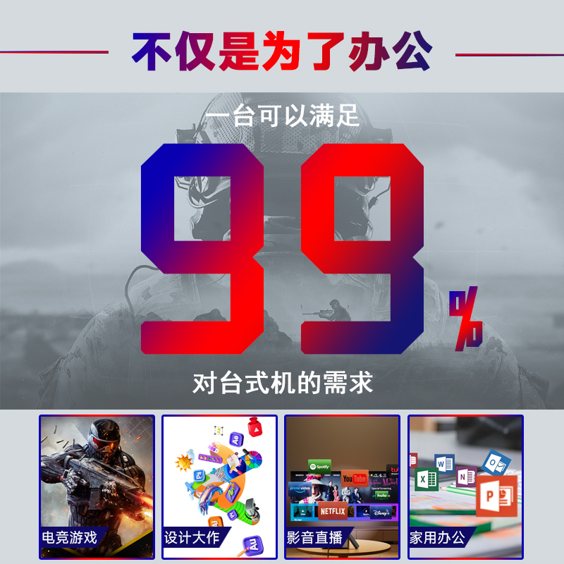 蓝魔快本128G英特尔酷睿i9级2TB台式机电脑4070独显16G电竞水冷游戏主机办公直播家用海景房DIY电脑整机组装高清大图