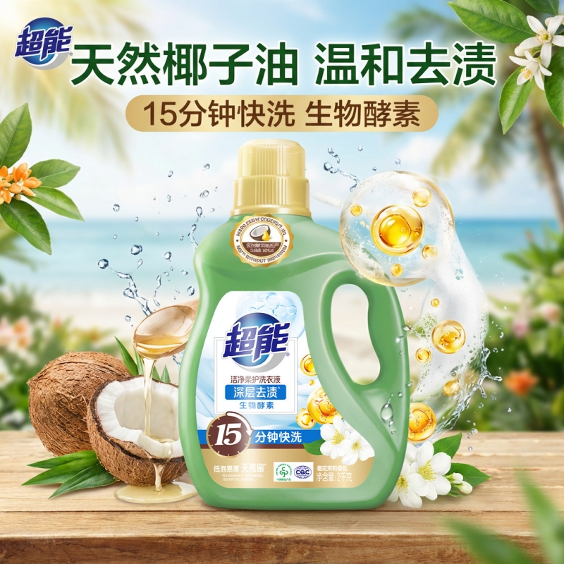 超能5斤洗衣液组合装高清大图