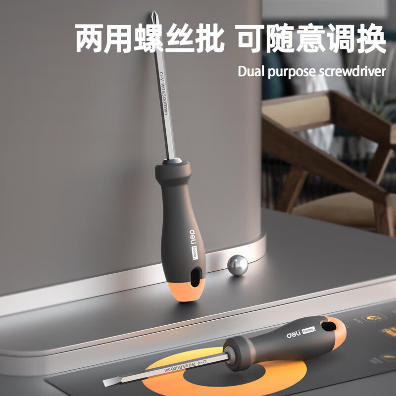 得力(deli) home系列手动工具8件套尖嘴钳锤子卷尺美工刀螺丝刀扳手胶带 home系列手动工具8件套HT0008C高清大图