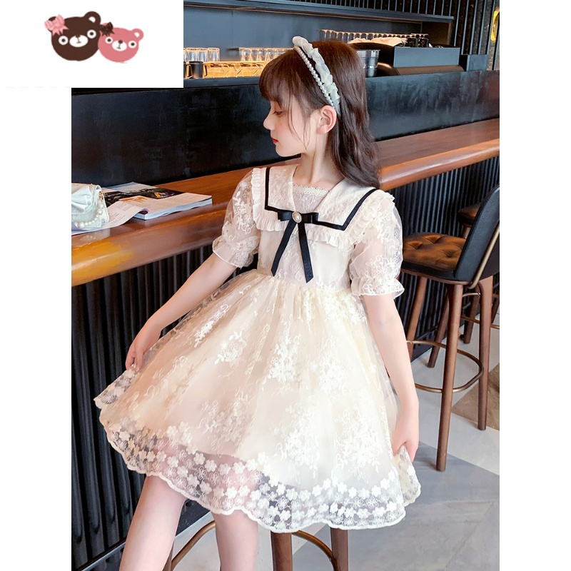 绿彩虹光女童夏季连衣裙网红时髦童装女儿童裙子夏装洋气童装公主裙夏