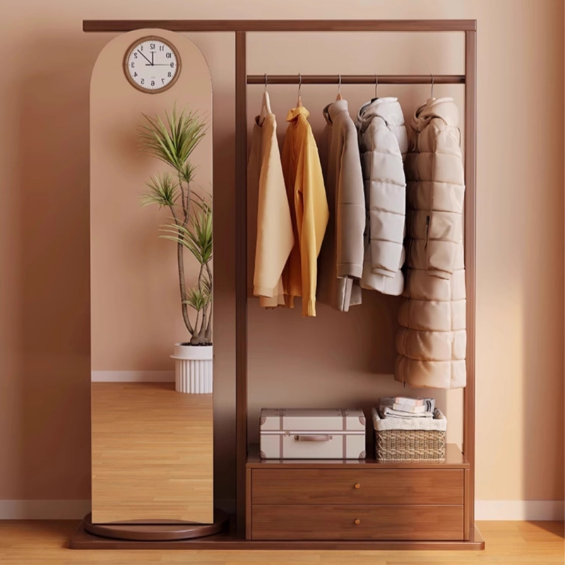 伟樽实木衣帽架80*40*168cm个高清大图