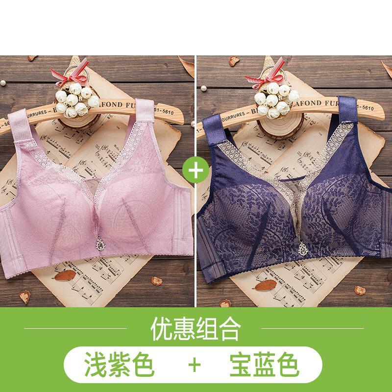 波迷娜(BOMINA)2021年新款本命年文胸鼠年抺胸新娘文胸本命年红色内衣女无钢圈聚拢上托收副乳码文胸薄款胸罩加肥