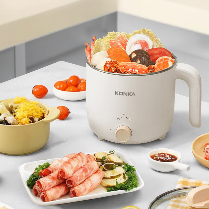 康佳电煮锅1.5升电火锅电蒸锅多功能不粘锅KZG-15YX301高清大图
