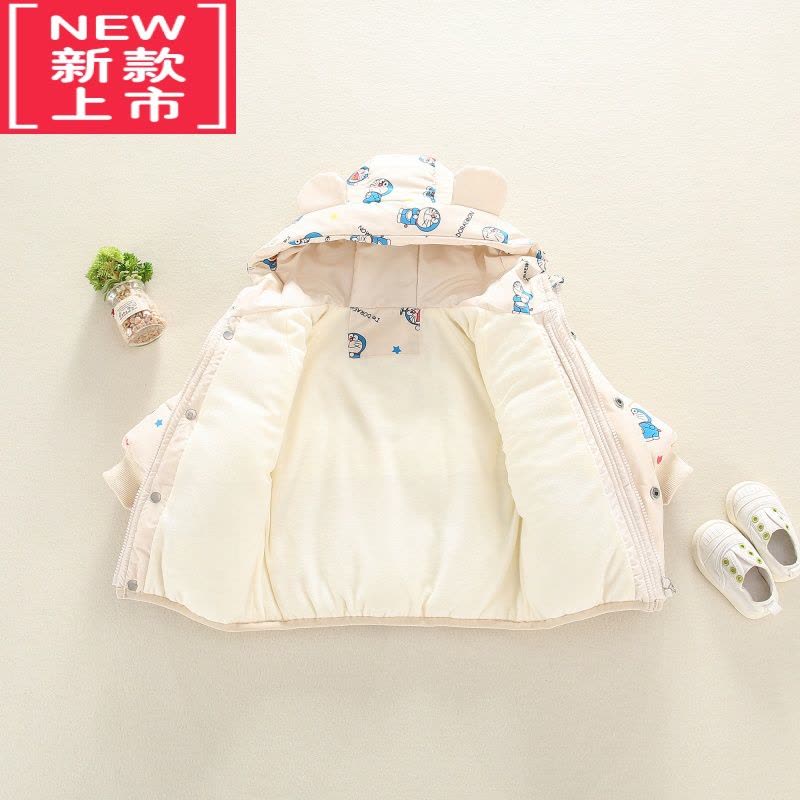 可莉允男童棉服2022冬季新款洋气时髦宝宝羽绒棉衣婴儿小童加绒加厚冬装图片