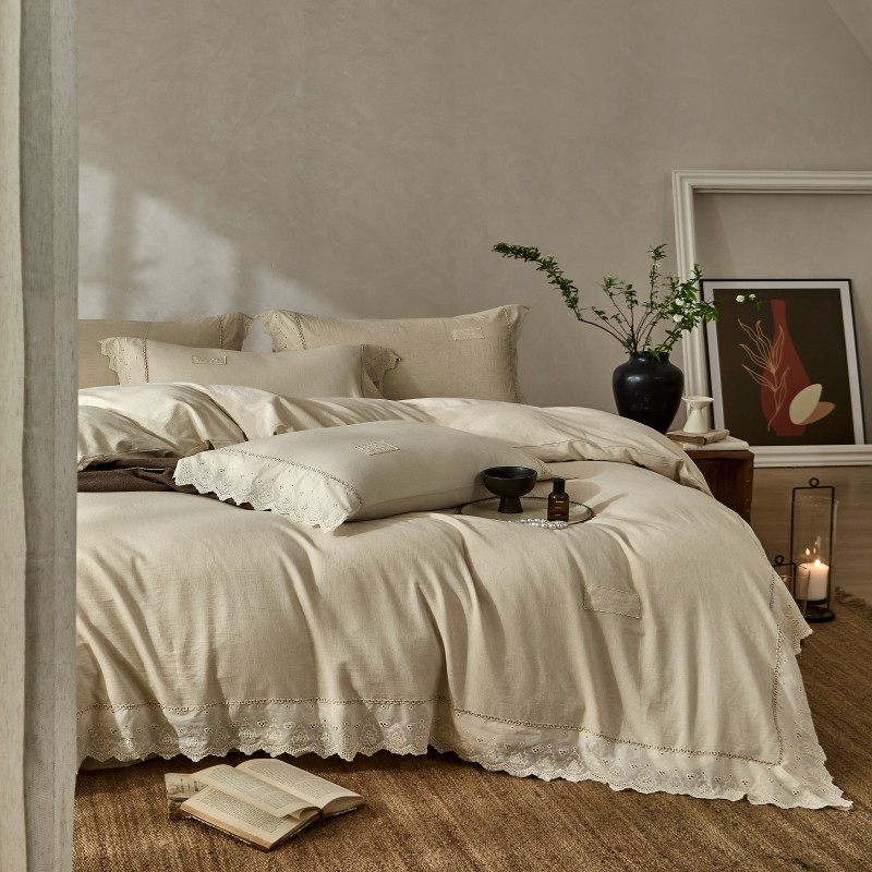 汉司家纺 HANSI-70 棉麻法式 四件套200*230cm (计价单位:套)原素高清大图