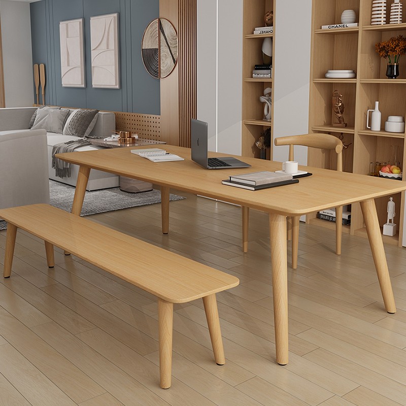 鸣渊教育 myjy1073 实木阅览桌凳