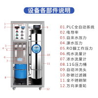 天纯300升/小时商用净水器直饮机大型大流量纯水设备反渗透酒店工厂工地部队用自来水井水地下水过滤器