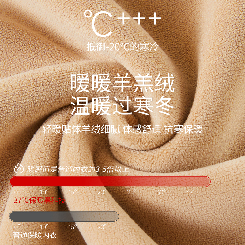 羊羔绒秋衣秋裤女套装冬季加绒加厚半高领保暖内衣贴身发热打底厚高清大图