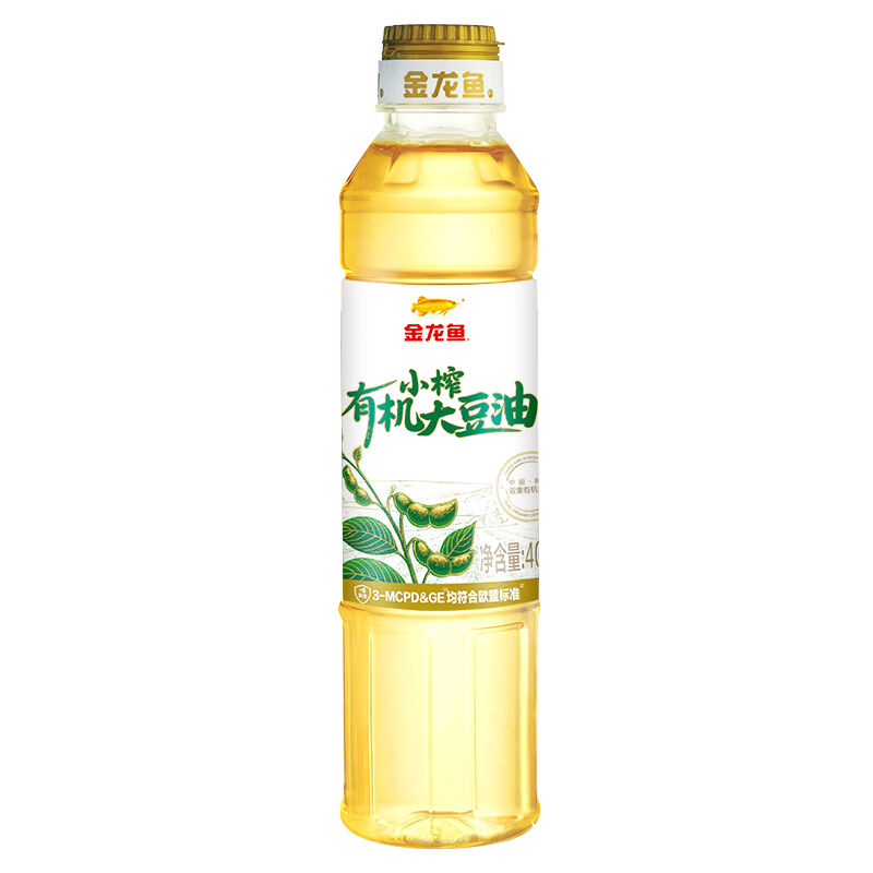 金龙鱼小榨有机大豆油400ml小瓶压榨非转基因食用油家用炒菜烹饪 金龙鱼大豆油400ml*4