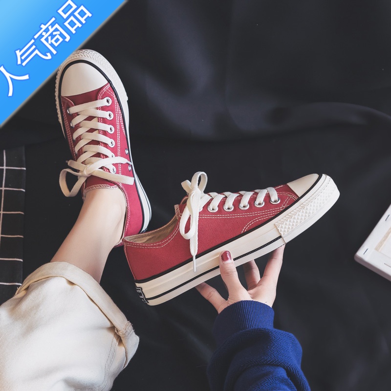 SUNTEKddoo夏季超火帆布鞋女款2023新款夏款休闲布鞋百搭板鞋球鞋小白鞋高清大图