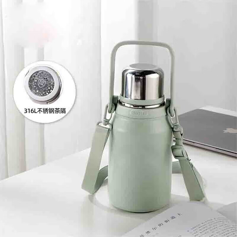 德铂(Debo)保温杯大容量不锈钢男女户外双饮学生水杯子茶杯900ml