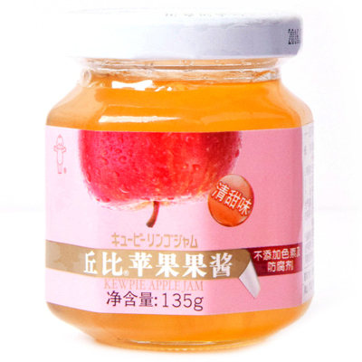 丘比(KEWPIE) 苹果果酱清甜味135 克 瓶装调味品酱料沙拉汁酱 美味早餐伴侣 面包糕点 烘焙材料调味酱 厨房调味