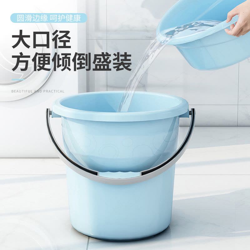 家用储水桶加厚塑料大水桶手提大号圆桶学生宿舍用耐摔洗衣桶脸盆图片
