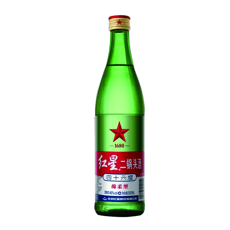 46度红星绵柔型二锅头500ml