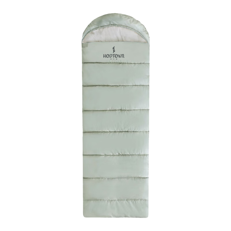何大屋(Hodtown)睡袋成人户外应急旅行春秋冬加厚保暖露营野营午休隔脏棉睡袋 舒逸睡袋 HDW1519 豆绿