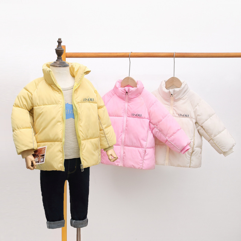 秋冬新款中小童羽绒棉服女童韩版面包服棉袄外套上衣