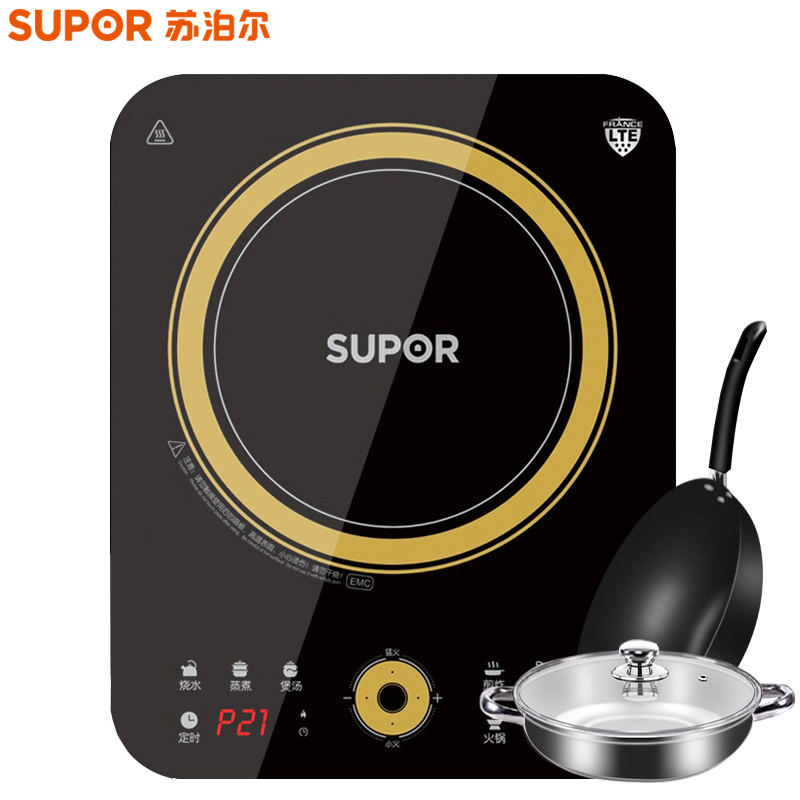 苏泊尔(SUPOR)电磁炉 IH01-210 2100瓦 超猛火 电磁炉 操作方便 大圆角四键旋控设计 金