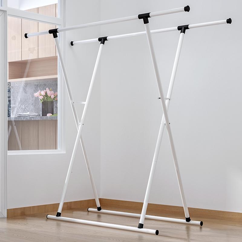 晾衣架落地折叠ciaa室内家用阳台伸缩凉衣架简易挂衣杆多功能晒被子