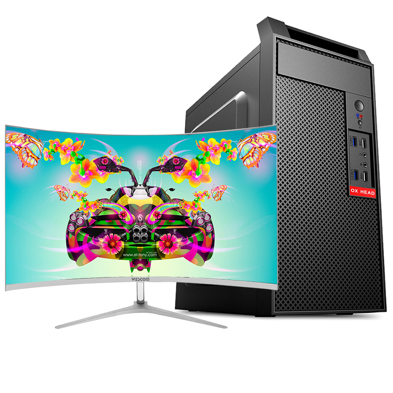 世纪之星 英特尔酷睿i3/8G高频内存/256G高速固态 SSD 台式电脑 台式机 电脑主机 组装电脑 DIY组装机 家用办公台式机组装机电脑商务娱乐影音学生网课电脑+32英寸曲面