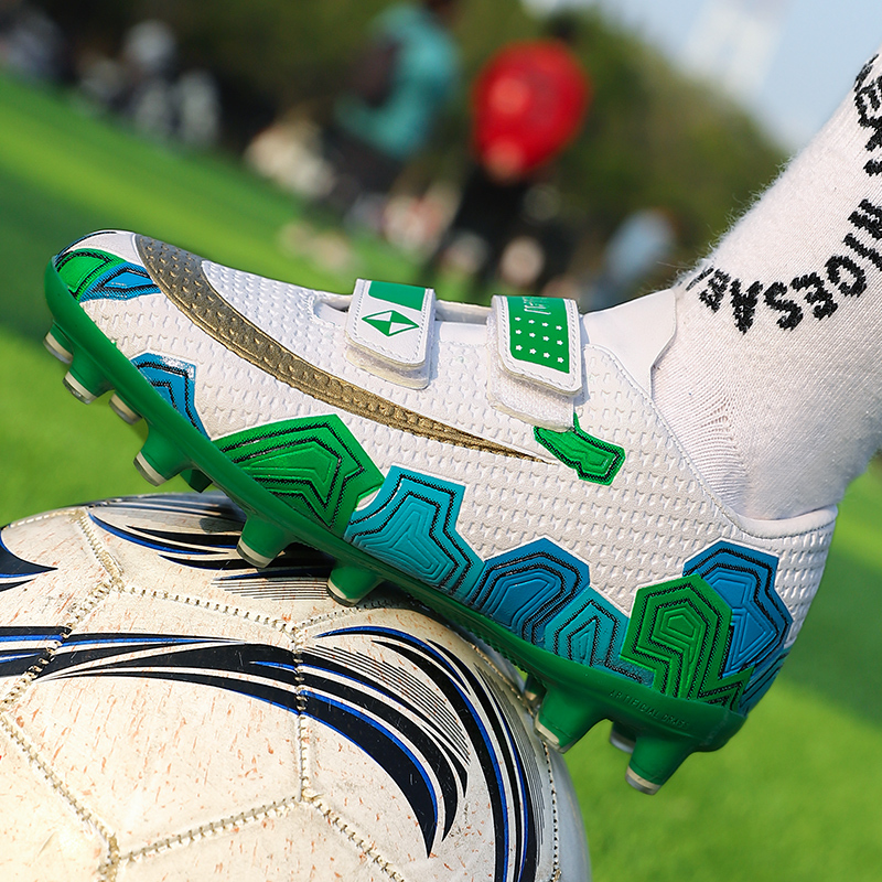 坚马儿童足球鞋魔术贴暗煞球鞋碎钉tf长钉ag男童女童猎鹰训练鞋小学生