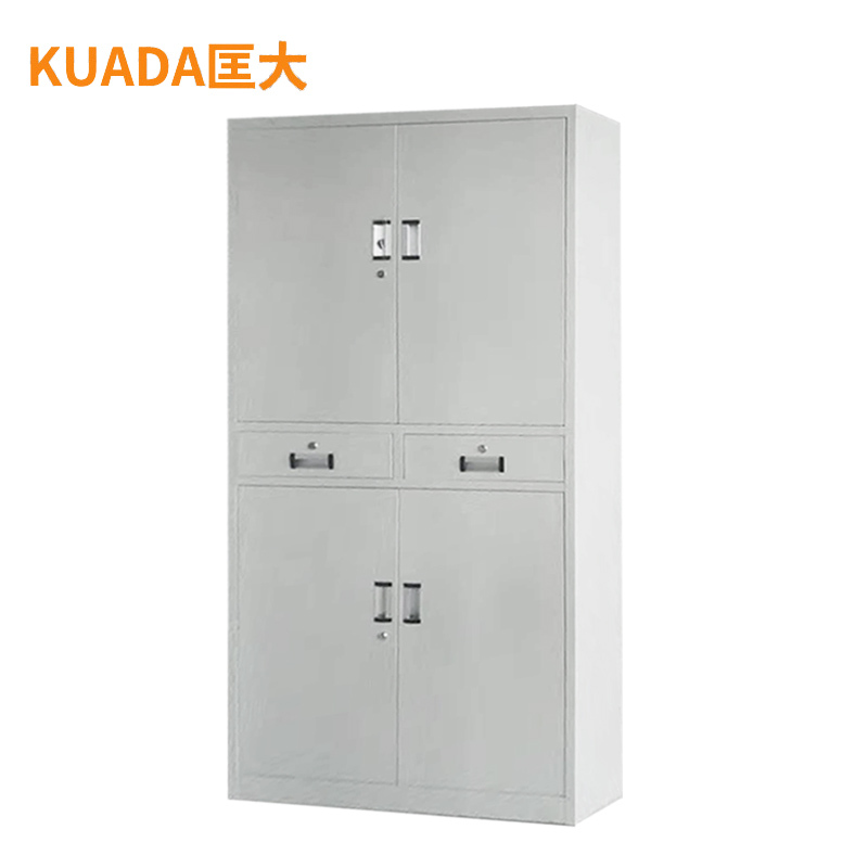 匡大 文件柜铁皮柜办公文件资料储存柜钢制 中二斗文件柜 KDT373