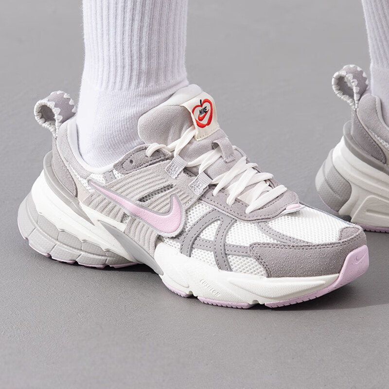 NIKE耐克女鞋新款V2K RUN训练健身运动日常休闲鞋FD0736-010 ZP HV5997-161/白色/灰色/粉色 38.5