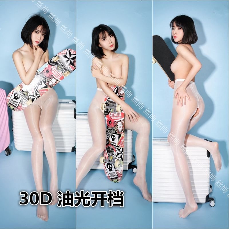 油亮光丝袜油光情趣反光女珠光闪光T档连裤袜超薄骚加大加肥