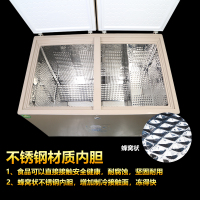 尊贵（ZUNGUI）BCD-181V 181升 卧式顶开门冷 柜全铜管蒸发器商用双温冰柜大容积双门冰柜 变温冰箱 金色