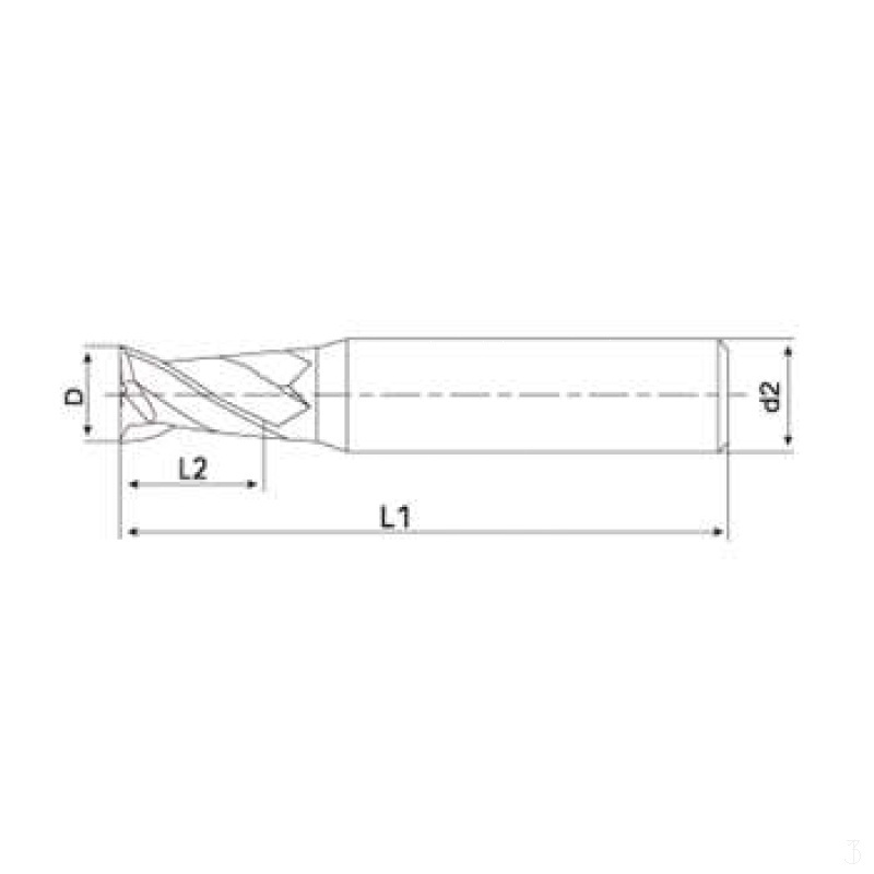 上工 Shanggong ME-4EA30M-D8 四齿整体硬质合金立铣刀 Φ8mm(包装数量 1支)