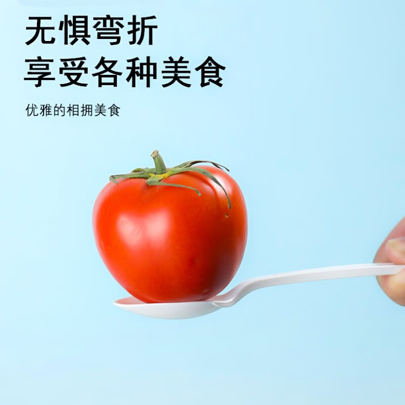 芳草地 一次性勺子 玉米淀粉可降解 50支/组(3组起订)白色高清大图
