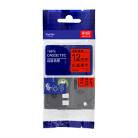 京贤TZe-431标签色带适用兄弟PT-D210标签机P700打印机D450不干胶标签标签带12mm红底黑字一支