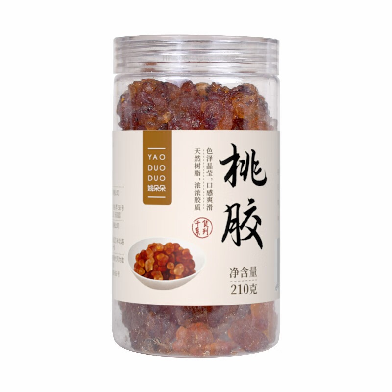 姚朵朵 桃胶210g/罐 桃 花泪桃树胶 甜汤糖水 桃胶雪燕皂角米羹原料高清大图