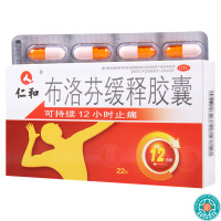 [8盒]仁和布洛芬缓释胶囊0.3g*22粒/盒*8盒关节痛牙痛肌肉痛神经痛感冒发热