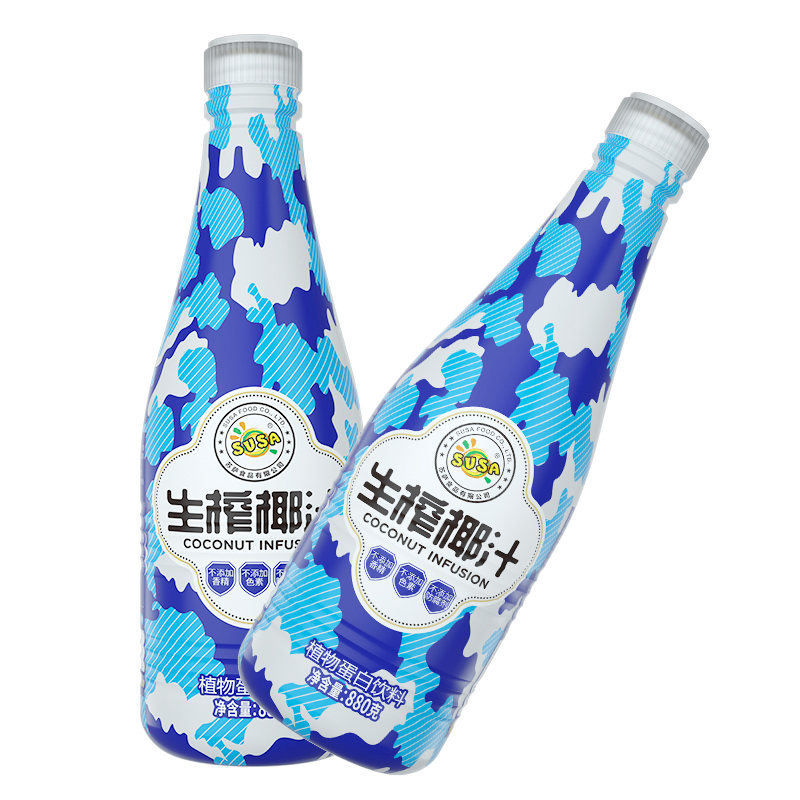 苏萨SUSA 特种兵生榨椰子汁植物蛋白饮料 880g*2瓶 体验装