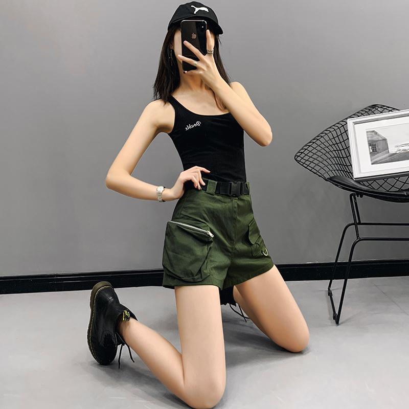 波多野秘密(boduoyemimi)女士休闲裤 工装短裤女夏宽松韩版bf风日系