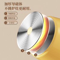 荣事达(Royalstar)陶瓷珐琅锅24cm家用煲汤锅炖锅砂锅炖盅焖烧不粘铸铁锅煮锅燃气电磁炉通用RA14220402