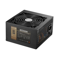 航嘉(Huntkey)金牌500W WD500K电脑电源(80PLUS金牌/单路40A/全电压/LLC+SR+DC)