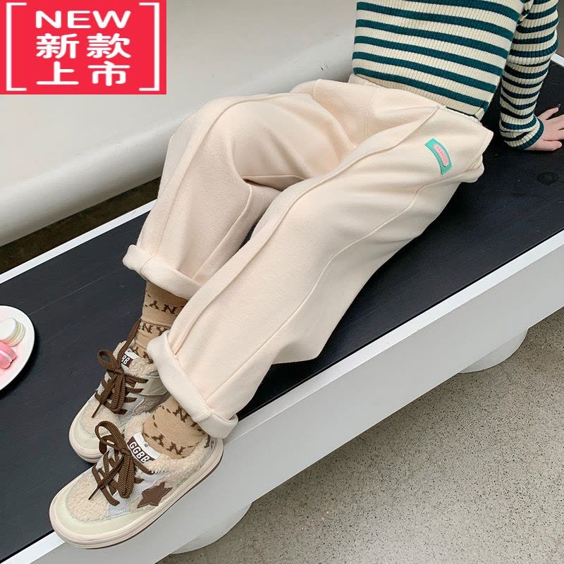 可莉允童装女童休闲裤2022新款冬装儿童裤子女宝宝时髦保暖长裤小保暖裤图片