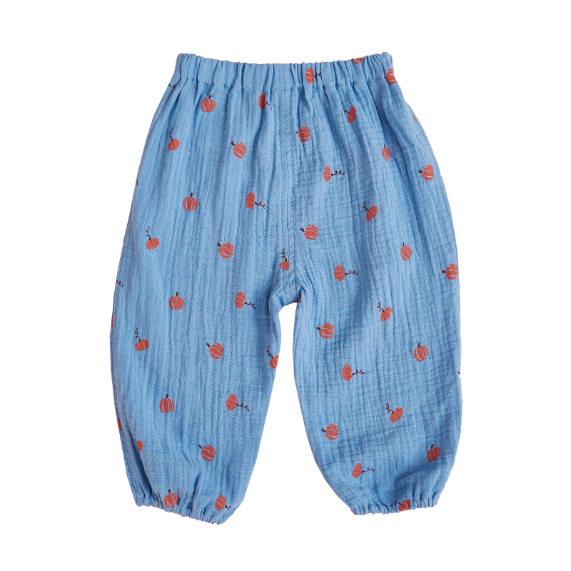 棉花堂宝宝居家防蚊裤夏季薄款纯棉男童女童婴儿绉纱裤子透气夏装