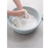 简约现代清洁用品清洁工具可折叠便携脸盆家用塑料洗脸洗衣盆子便携式旅行大号洗澡小号大小洗脚盆