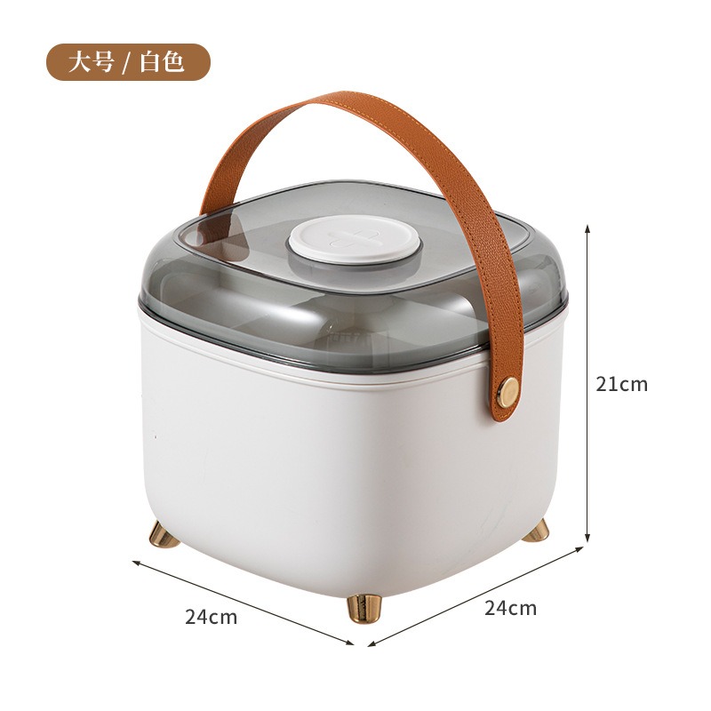 华普思急救药箱家用防疫小药箱旅行双层手提整理箱大容量药物收纳箱大号白色