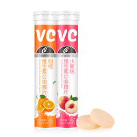 振东 士辉 维生素C泡腾片 VC固体饮料果味维c泡腾片维C水蜜桃味 20片 20片/瓶 水蜜桃味