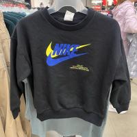 NIKE耐克卫衣运动休闲加绒保暖针织圆领大童套头衫DX5140-010 ZSb M DX5140-010