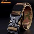 合金扣腰带裤带男作训内腰带户外帆布尼龙自动插扣皮带 荒原色（无赠品） 默认尺寸