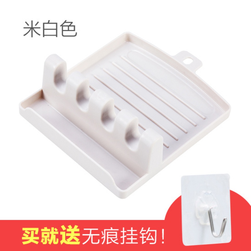 多功能锅盖架厨房用品锅铲子勺子收纳架坐式切菜板置物架家用大全收纳层架三维工匠 米白色