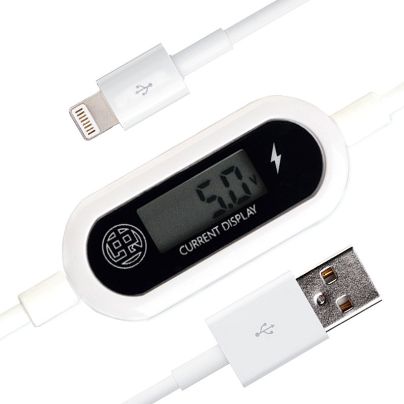一虫eCHOO MICRO USB 智能数据线TPE材质 USB连接线 带屏幕数据线 快速充电线 长度1米